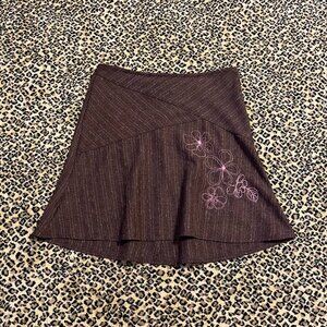 Coldwater Creek Women's Brown and Pink Skirt